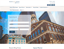 Tablet Screenshot of bostonofficespaces.com